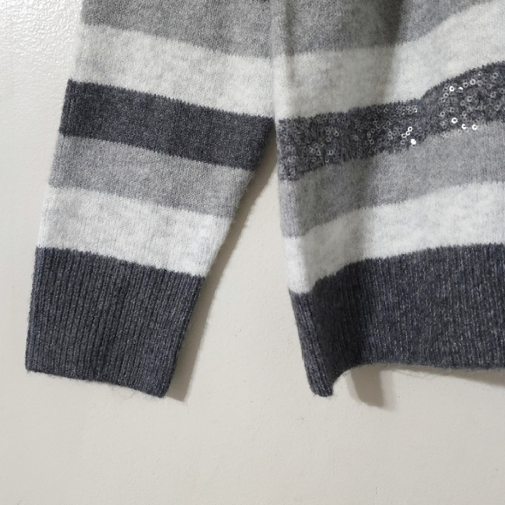 HALOGEN Nordstrom Nwt Cozy Stripe Knit Pullover Sweater, Sequin Details, 1X - Picture 5 of 14